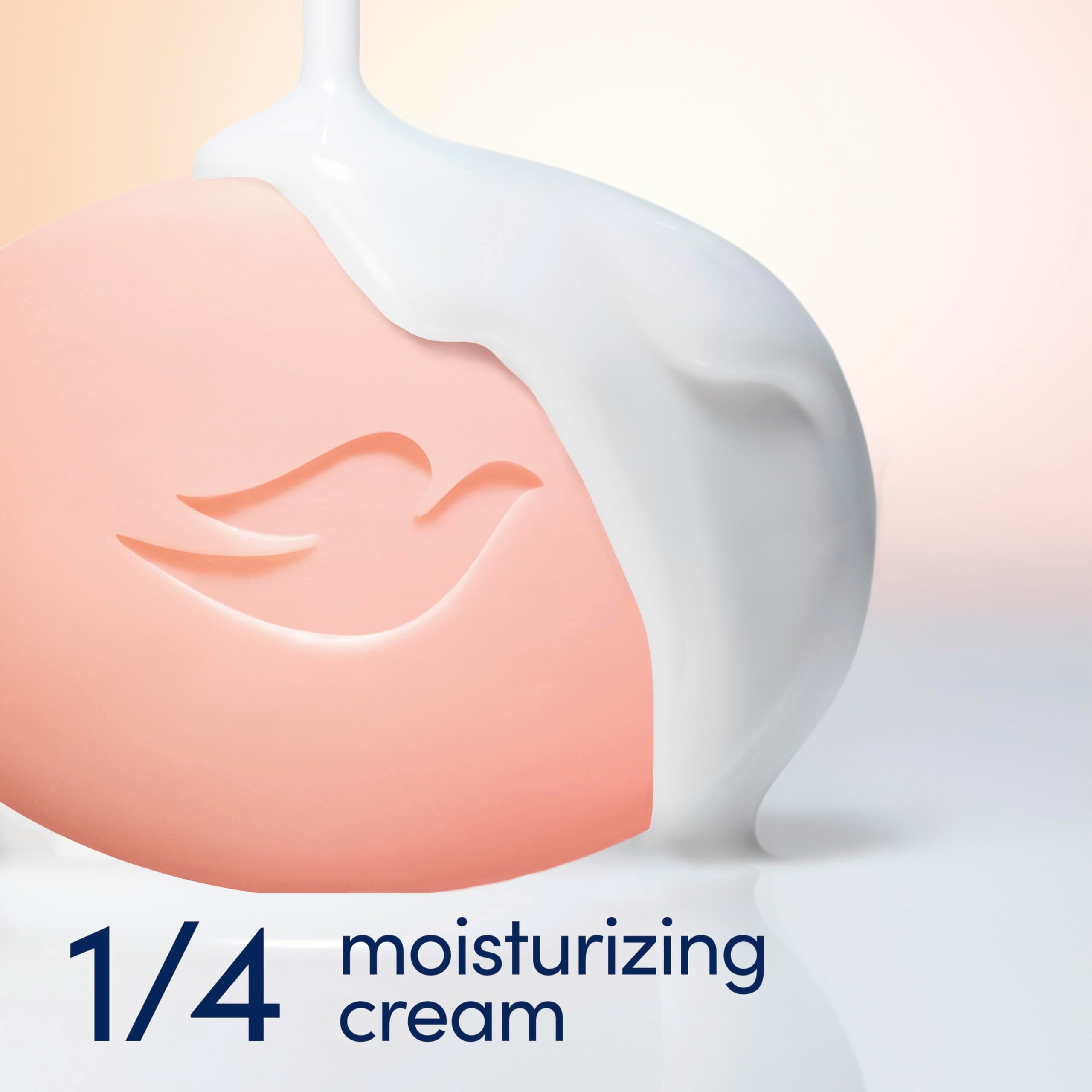 Dove Beauty Bar Soap Rebalancing White Peach & Rice Milk 6 Count for a Nourished and Moisturized Skin, with ¼ Moisturizing Cream Plant-Based Formula, 3.75 oz